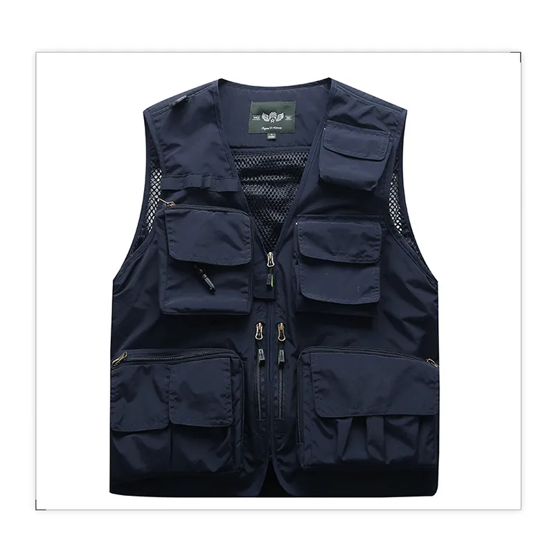 Men Unloading Tactical Vest Coat Fashion Men's Summer Pographer Waistcoat Mesh Work Sleeveless Jacket Tool Many Pocket Vest 201127