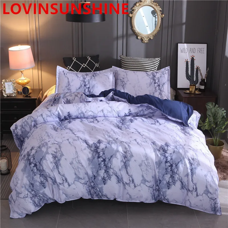 Printed Marble Bedding Set White Black Duvet Cover King Queen Size Quilt Cover Brief Bedclothes Comforter Cover Y2001113003