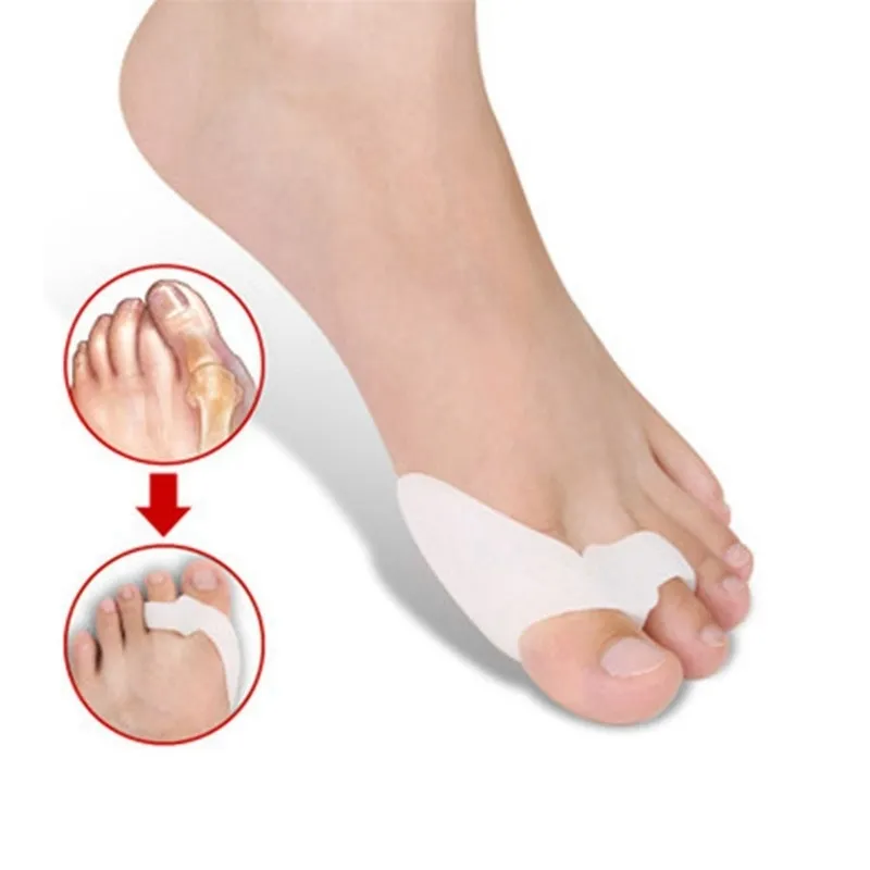 Thumb Valgus Koruyucu Ayak Parmaklar Toe Ayırıcı Silikon İki Delik Toe Ayırıcı Ayak Sağlık Bakımı