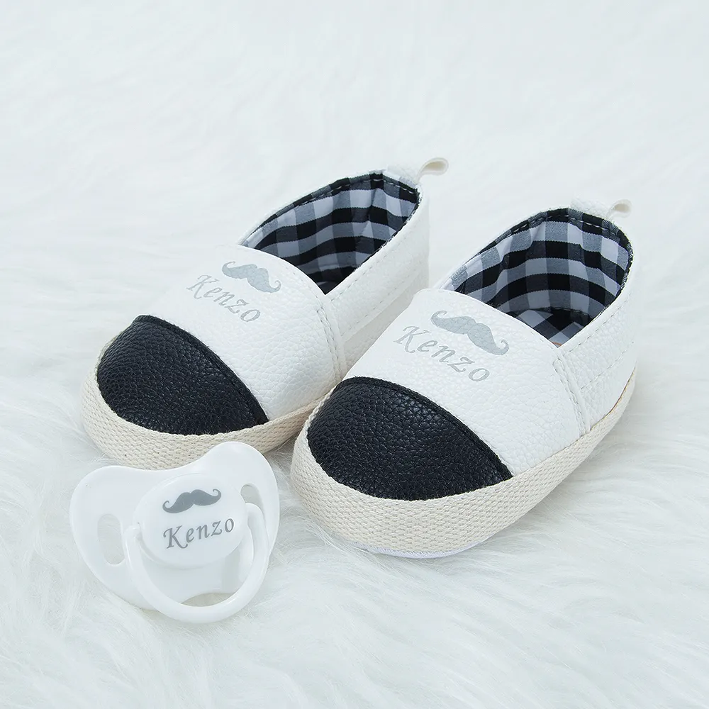 MIYOCAR personalisiert, jeder Name kann Babyschuhe hübsch machen, coole Babyschuhe, Schnullerset, einzigartiges Design, Babypartygeschenk 201130