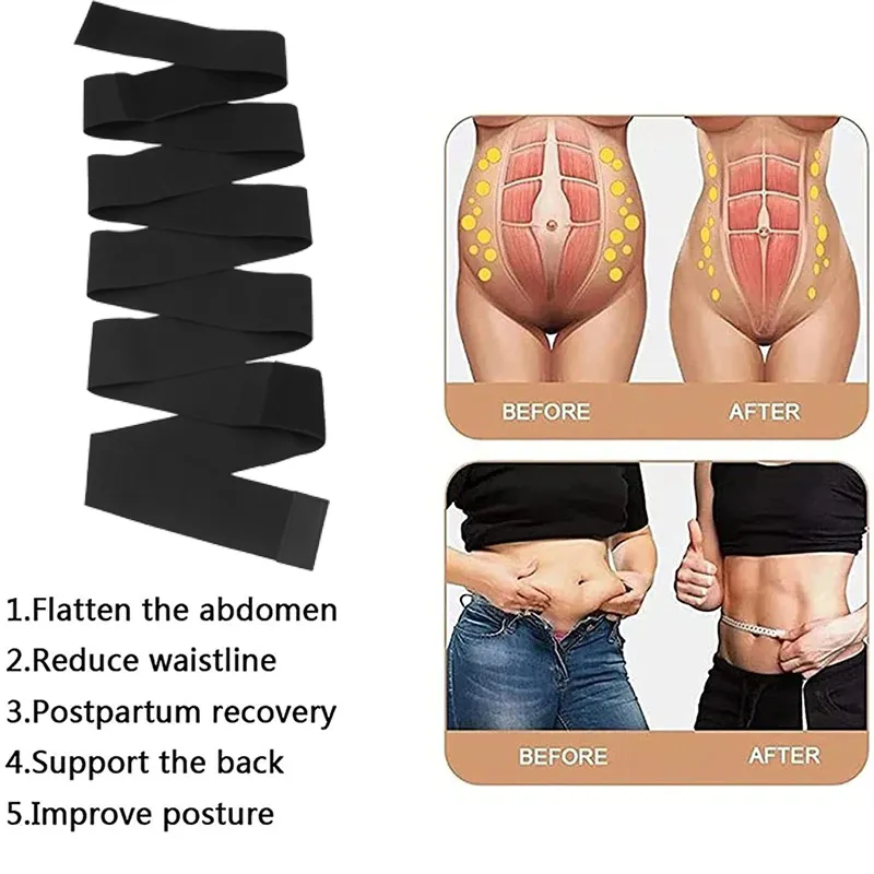 Taille formateur pour les femmes ventre Wrap tondeuse ceinture minceur corps Shaper grande taille soutien Invisible 220307