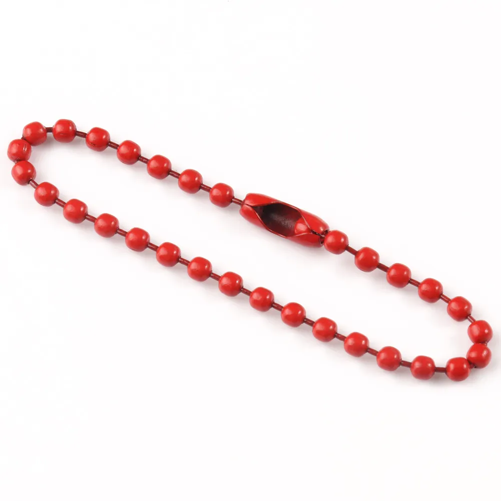 12cm length Colorful Ball Bead Chains Fits KeyRing Key Chain Dolls Label Hand Tag Connector DIY Jewelry Making Accessories