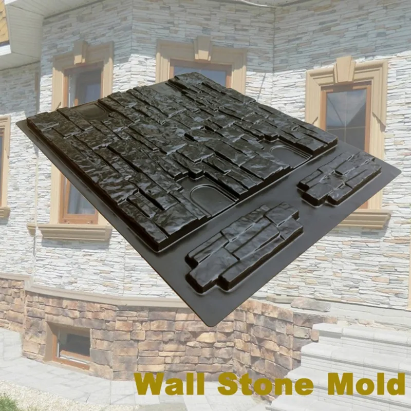 壁コンクリート型ガーデンハウスの壁の石のタイル石の型セメン​​トレンガメーカータイルのための小さな家の型