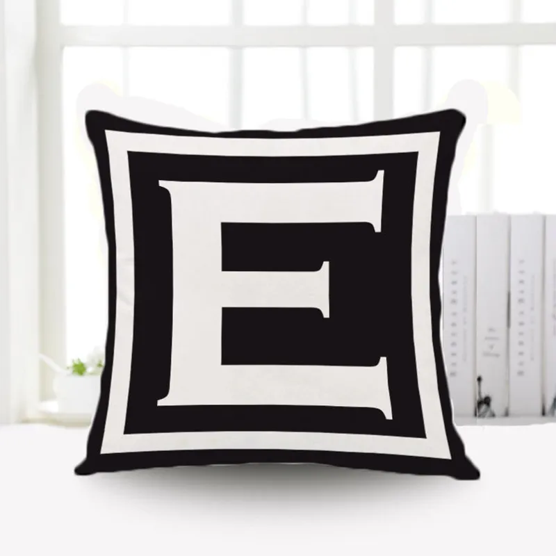 Optional Letter Decorative Pillow Case Core Designer Letters Cushion Pillow Fashion Cushions Inner Cotton Cover Home Decor 45*45cm 2201205D