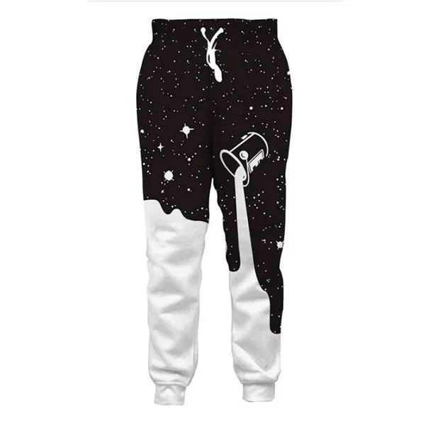 Cała-nowa moda Mężczyźni Kosmowa Space Galaxy Milk Bluza Joggers Zabawne 3D Drukuj Unisex Bluzy Spodnie R052617