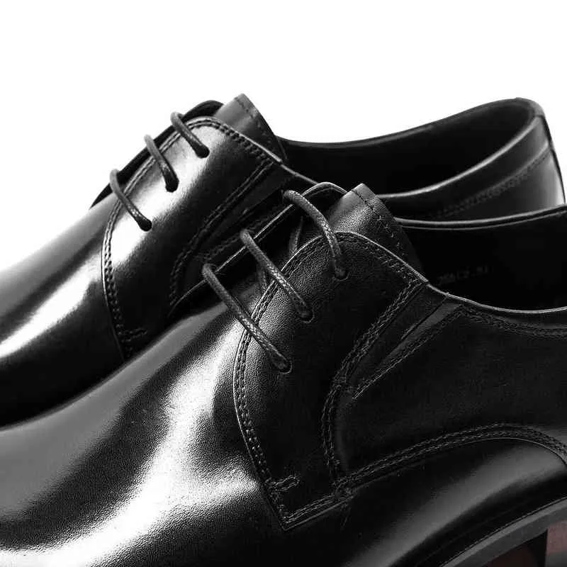 Dress Shoes Hanmce Man Hand Made Men's Genuine Leather Derby 220223
