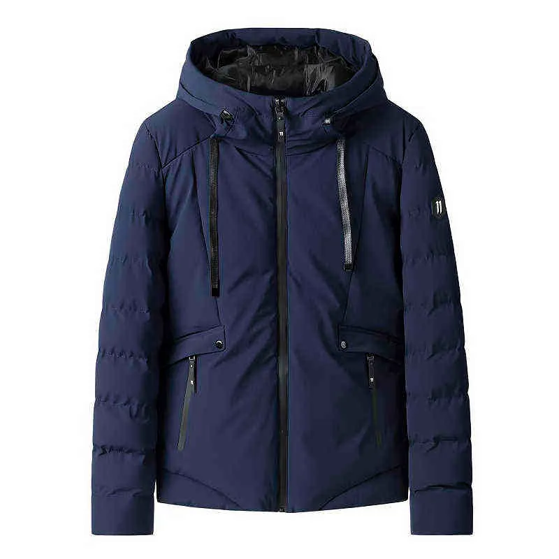 男性ウインドプルーフハットパーカージャケット冬のブランドカジュアルな暖かい厚い防水コート秋のアウトウェア220105