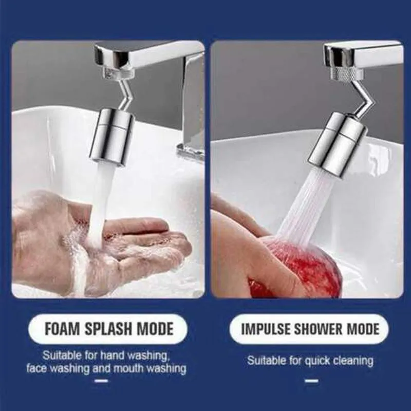 Bathroom Sink Faucets Tap Aerator 720°Rotation Faucet Adapter Universal Splash-Proof Swivel Water Saving Nozzle Kitchen323J