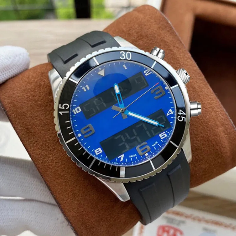 Montre de luxe Horloges Multifunctioneel Chronograaf Horloge Elektronisch Quartz Heren Designer Horloges orologio di lusso348b