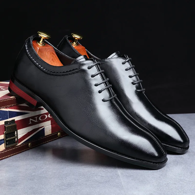 2019 Newest Men Dress Shoes Designer Business Office Lace-Up Loafers Casual Driving Shoes Men
