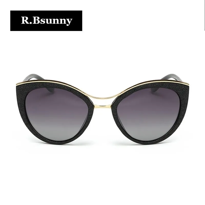 Солнцезащитные очки R Bsunny 2021, модные брендовые женские солнцезащитные очки «кошачий глаз» в белой оправе с градиентом, поляризационные солнцезащитные очки для вождения UV400 HD Goggles314R