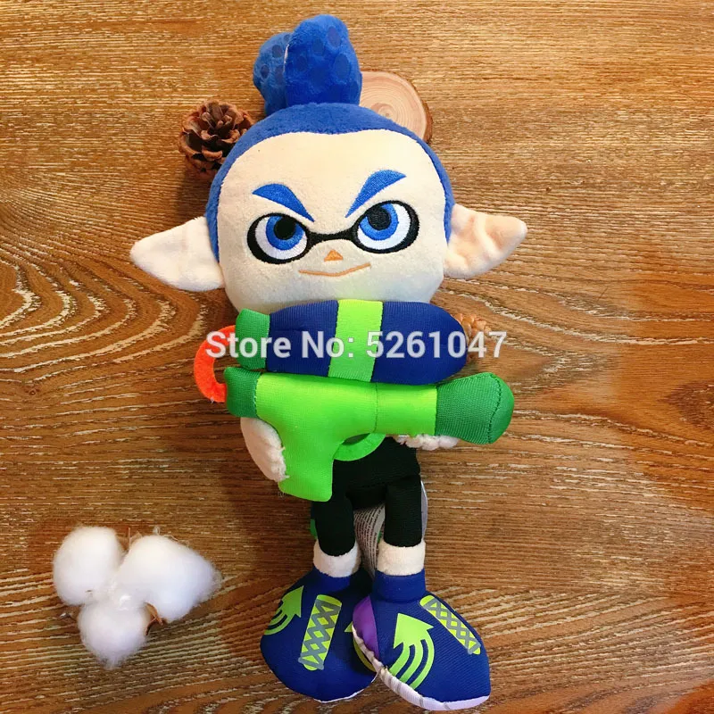 Original Inkling Plush Girl Orange Boy Blue Doll Plush Toy Squid Octolings 22cm Rare Gift LJ201126