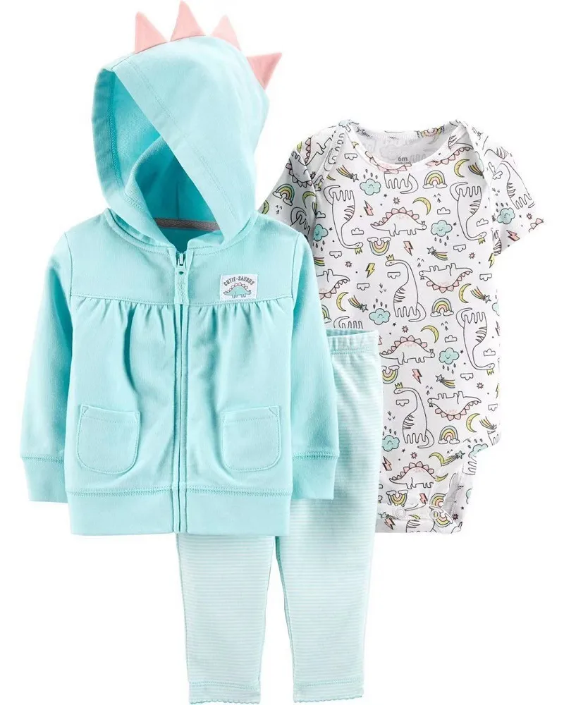 Vêtements pour bébé garçon, manteau à capuche + barboteuse + pantalon, tenue de printemps et d'automne pour nouveau-né, ensemble à manches longues, vêtements pour nouveau-né