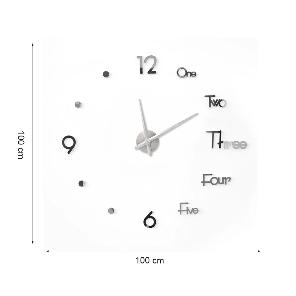 Nowy zegar ścienny kwarc zegarek nowoczesny design duże dekoracyjne zegary europejskie naklejki akrylowe mechanizm salonu 201202