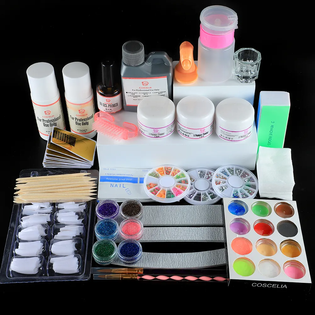 Acrylic Nail Powder Set Liquid Glitter For Nails Gel Polish Nail Decorations Tools Nail Kit Professional Set All For Manicure274w4771378