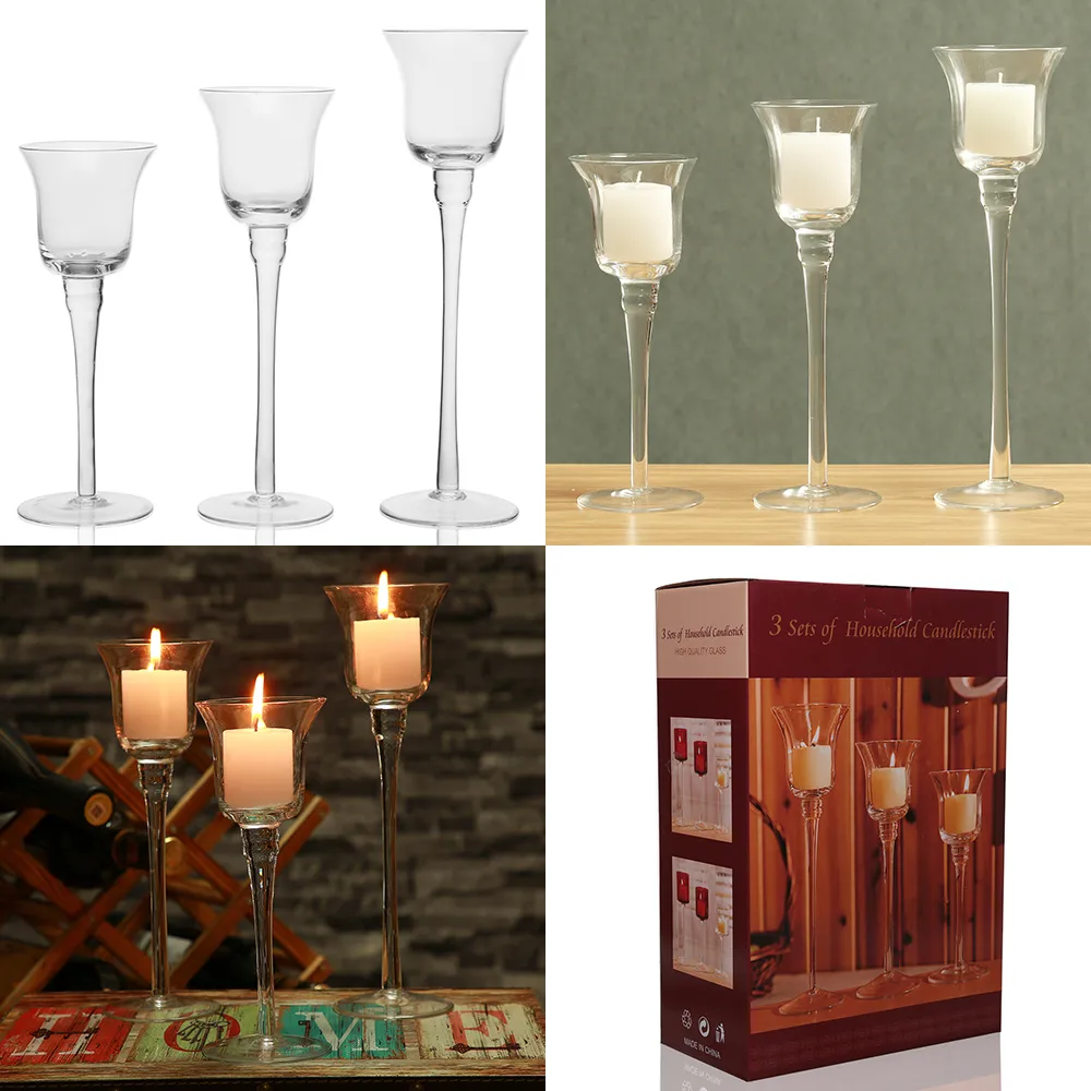 Set Candle Holders Dekoracje ślubne Producent świecznika świecznika dla herbaty światło barowe dekoracja imprezy T200108203A