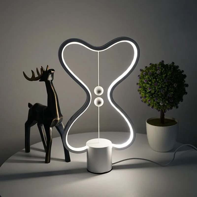 Lampada da tavolo Heng Balance a i, luce notturna a LED, alimentata tramite USB, decorazione la casa, camera da letto, tavolo da ufficio, lampada da notte C0930