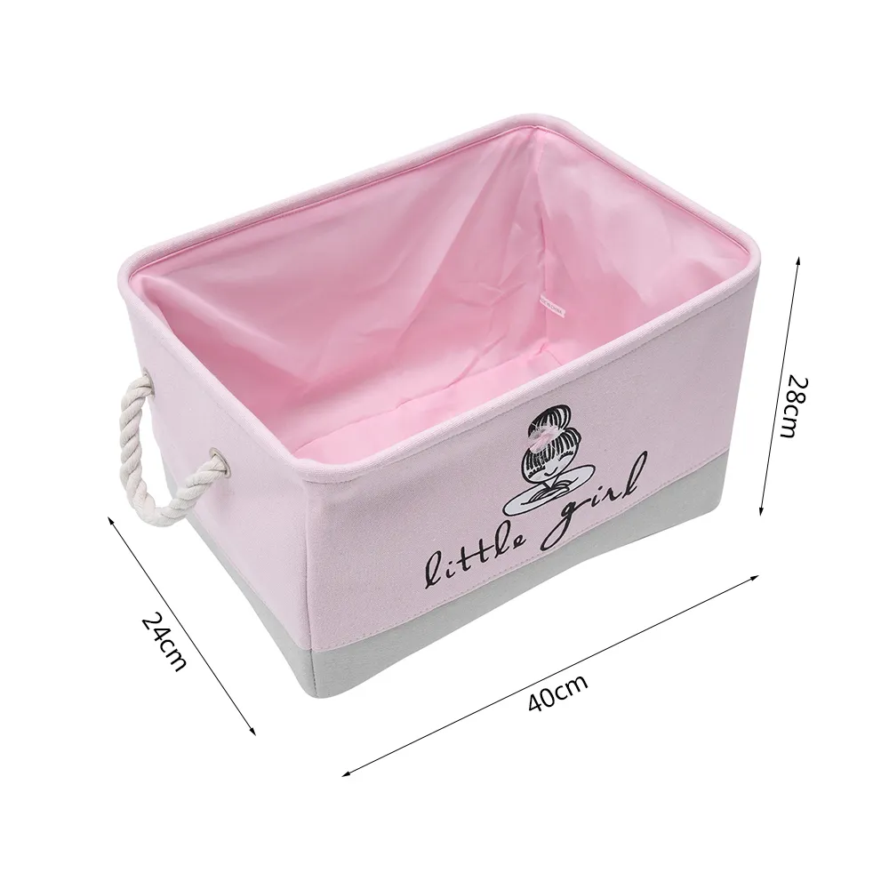 Nueva cesta de lavandería plegable para ropa sucia Pink Ballet Girl Toys Baskets Bag Organizador Kids Home Storage Organización de lavado T200416