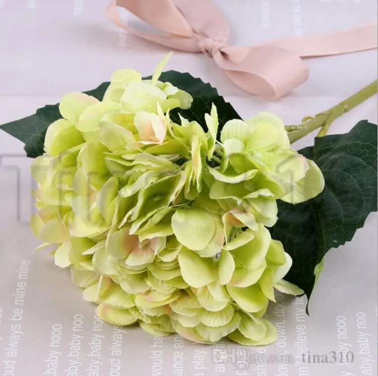 11 цветов Искусственные цветы Гортензия Букет для дома Цветочные композиции Свадьба Украшение Supplies T500429
