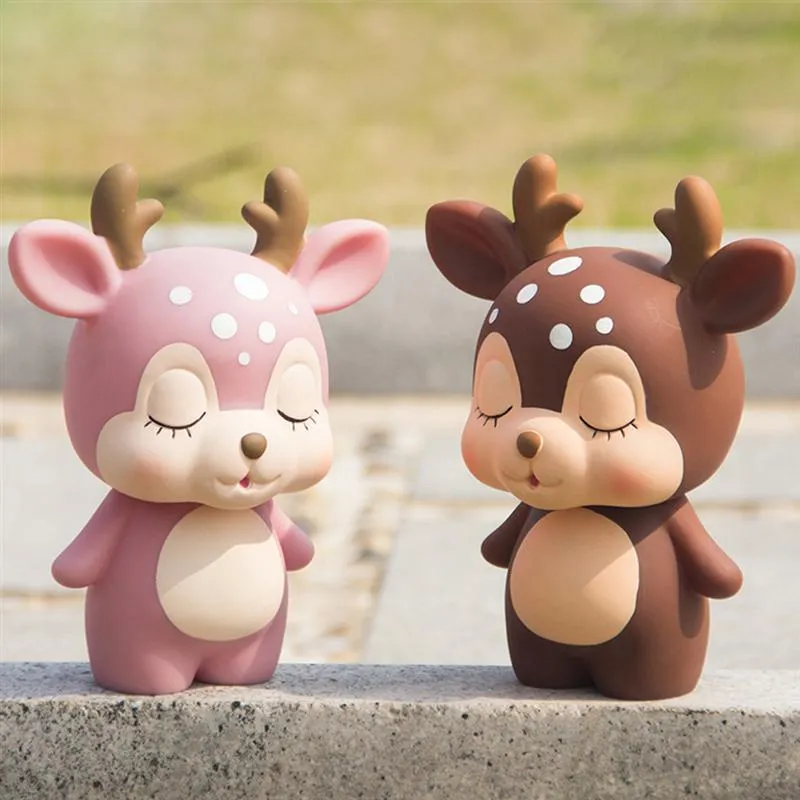 Deer Piggy Bank Cartoon Cute Creative Coin Bank Salvadanaio Piggy Bank Adorable Gift Saving Pot 201125