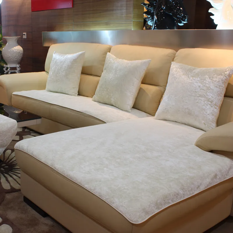 Grauer Sofa-Handtuch-Sofabezug für vier Jahreszeiten, rutschfestes Leder, europäischer Stil, Plüsch-Handtuch-Sofabezug, moderner Schonbezug, kann individuell gestaltet werden 201221277u