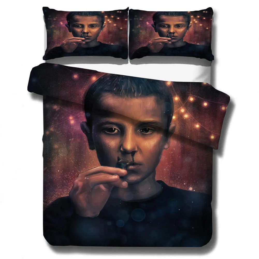 3D Stranger Things Bedding Set Duvet Covers Pillowcases Science Fiction Movies Comforter Bedding Set Bed LinenNO sheet 2012102923553