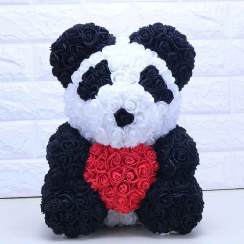 2020 Chien Panda Licorne Ours En Peluche Rose Savon Mousse Fleur Artificielle Jouet Anniversaire Saint Valentin Cadeaux De Noël pour Les Femmes C013991549