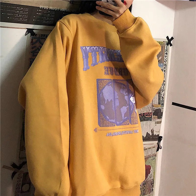 Women's Hoodies Sweatshirts Spring Autumn ONeck Pullover Women Korean Loose Clothes oversized Sweatshirt Vintage Oversized Harajuku hoodie 220907