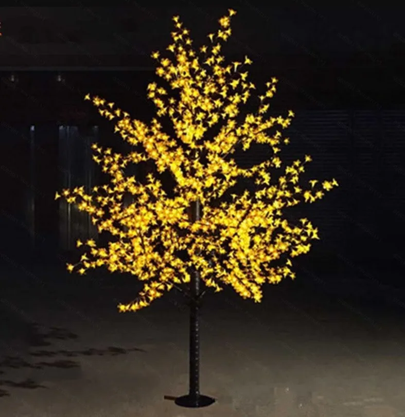 1 5M 1 8m 2m Glänzende LED Kirschblüte Weihnachtsbaum Beleuchtung Wasserdichte Garten Landschaft Dekoration Lampe Für hochzeit Party Christ277C