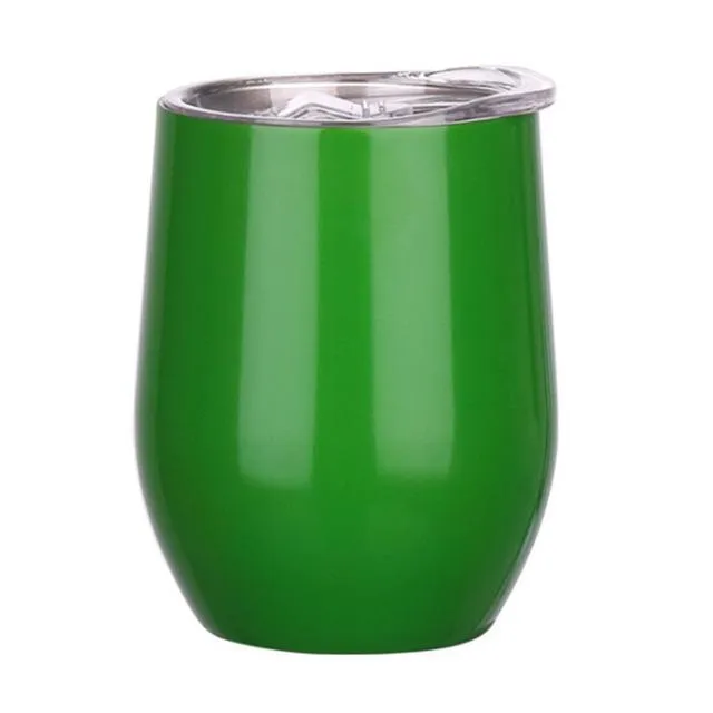 12 oz Yumurta Kupası Paslanmaz Çelik Tumbler Çift Duvar Su Şişesi Şarap Bardakları Bira Kupa Mutfak Bar Drinkware LID ile FY4318 Ücretsiz Kargo