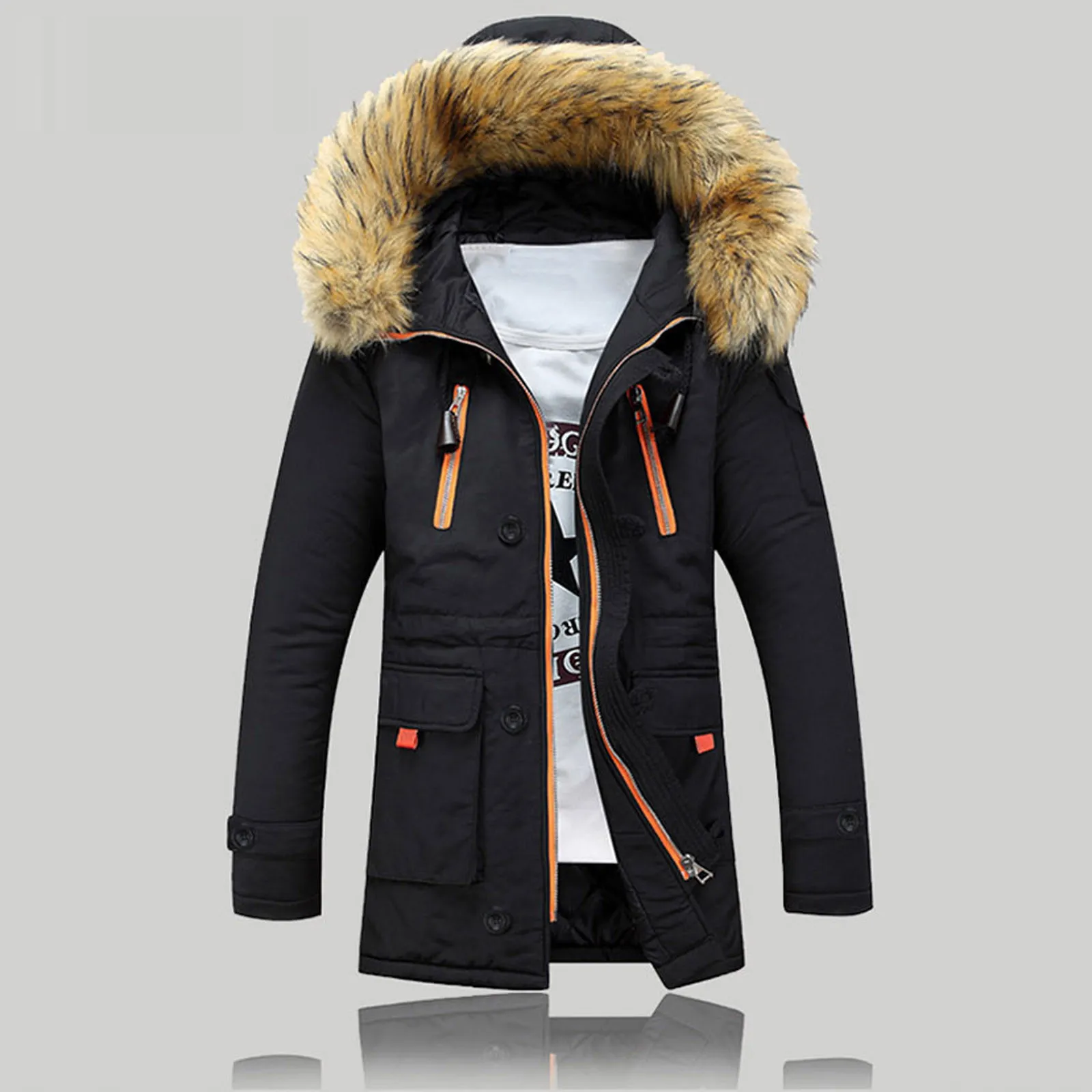 Hooded Down Ladies Warm Winter Jacket Unisex Women Men Outdoor Fieece Warm Winter Thick Long Zipper Hood Coat Jacket 201128