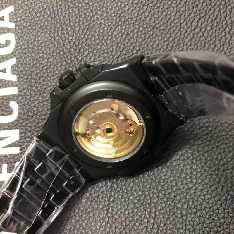 Novo estilo u1 movimento automático 5711 relógio masculino cristal de safira mostrador branco relógio masculino 316 banda inoxidável 2599