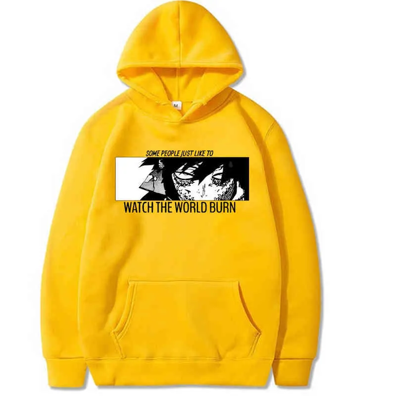 Felpe con cappuccio My Hero Academia Uomo Donna Felpa Hip Hop Dabi Eyes Anime Felpe nere Tops Abbigliamento H1227