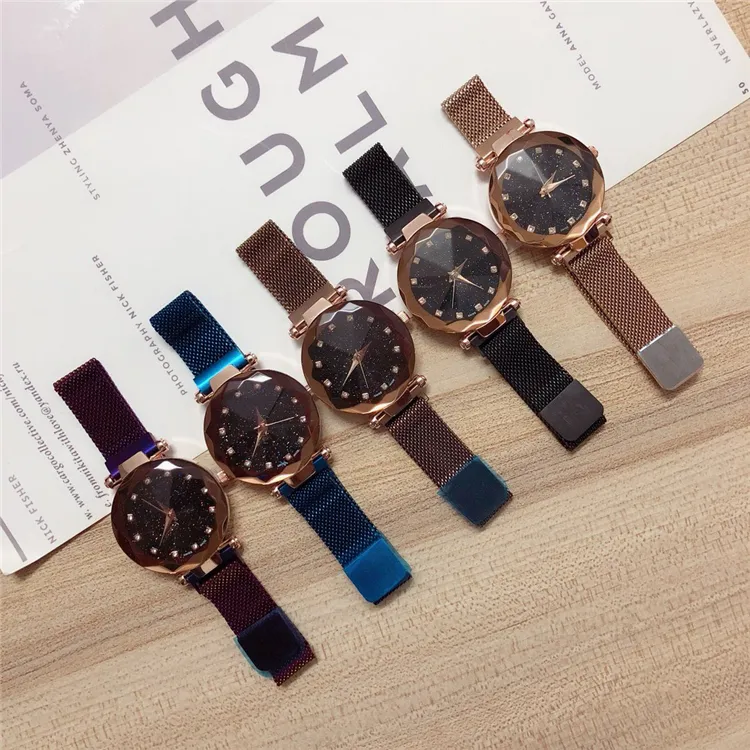 New Model Women watch Special Dial Multi color Lady Wristwatches Quartz For Party High Quality student luminous Steel strap Popula300K