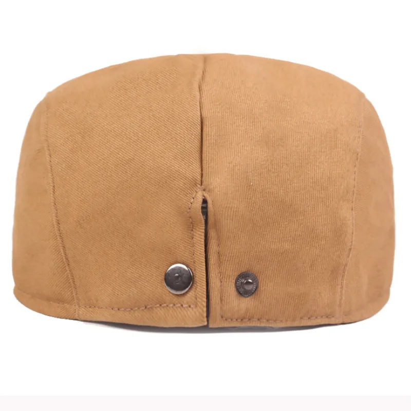HT3100 BERET MEN Kvinnor Cap Vintage Artist målare Hat Solid Plain Justerad baskar Retro Cotton Hat Newsboy Ivy Flat294T