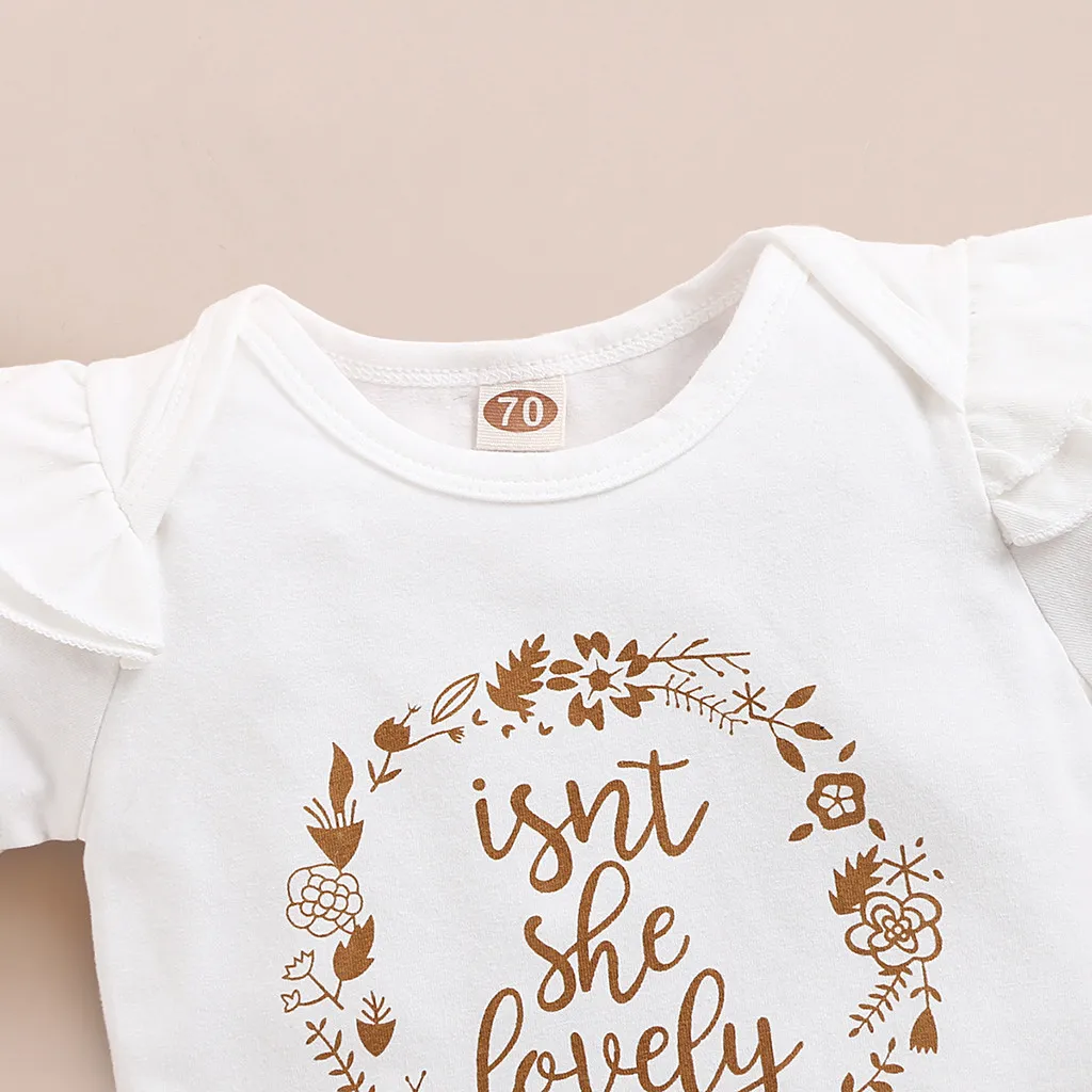 Ishowtienda Summer Baby Girl Clothes Newborn Girls Imprimer Smpeper BodySuitDot Pantheadband Tenues 318 mois Vêtements Y24399711