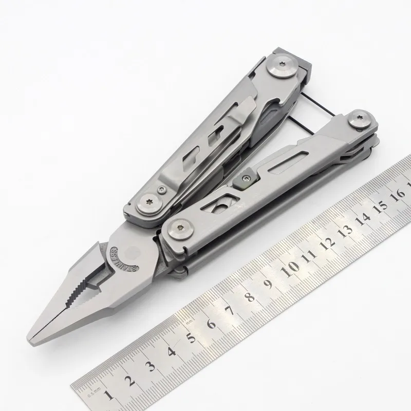 Splitman Multitool Coltello pieghevole Pinza Multi Tools Pinze Pesca Campeggio Outdoor Strumento EDC Coltello in acciaio inossidabile Cacciavite bit Y200321