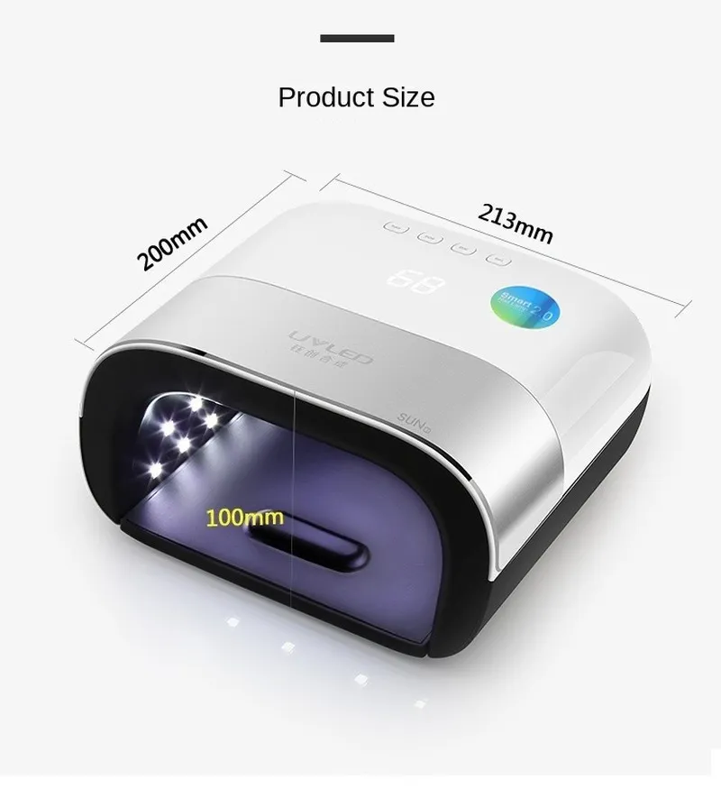 SUNUV SUN3 Nail Dryer Smart 20 48W UV LED -lampa med timerminne Invisibel Digital Display Torkmaskin 2202119533887