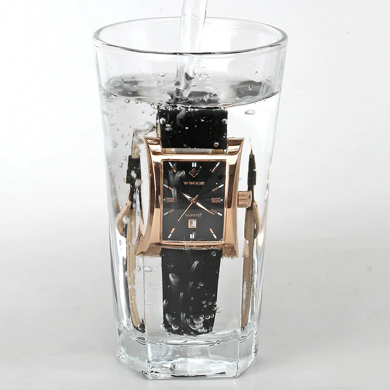 Orologi da uomo Top Brand Luxury Wwoor Business Orpredini maschi di polso impermeabile orologi in pelle minimalista Renogio Masculino 220225219C