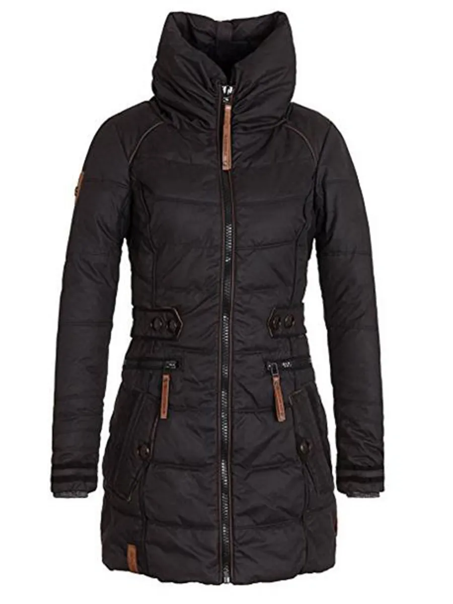 Veste d'hiver Plus Taille Femmes Parkas Épaissir Chaud Survêtement Solide Manteaux À Capuchon Maxi Femme Slim Coton Rembourré Tops Basiques 201017