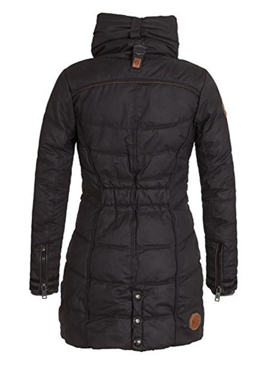 Veste d'hiver Plus Taille Femmes Parkas Épaissir Chaud Survêtement Solide Manteaux À Capuchon Maxi Femme Slim Coton Rembourré Tops Basiques 201017