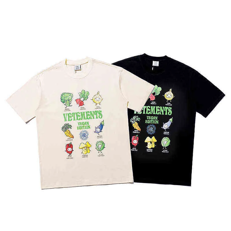 ファッション夏ブランドWeitemengイベントフルーツ野菜プリントメンズレディース半袖Tシャツ