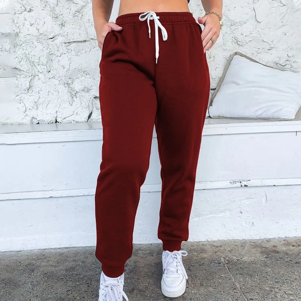 여성 하렘 바지 높은 허리 캐주얼 트랙 바지 느슨한 바지 힙합 Mujer Pantalons Streetwear 조깅 스웨트 팬츠 201113