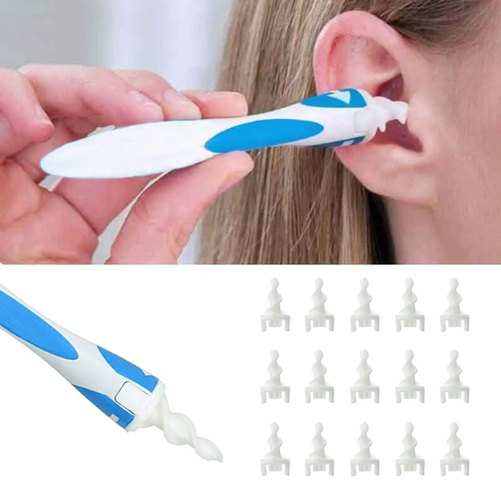 New Silicone Ear Spoon Tool Set Ear Cleaner Ears 16 Care Soft Spiral For Ears Cares Health Tools Cleaner Ear Wax Removal Tool1404272