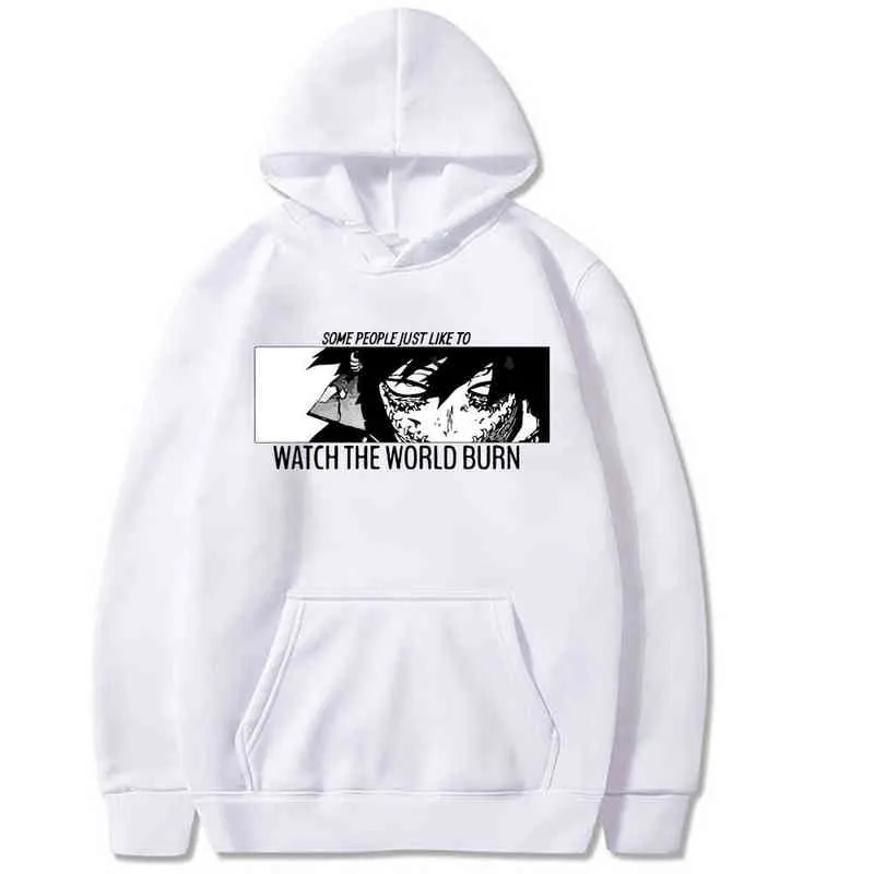 My Hero Academia Hoodies Men Women Hip Hop Sweatshirt Dabi Eyes Anime Black Hoodies Tops Clothes H1227