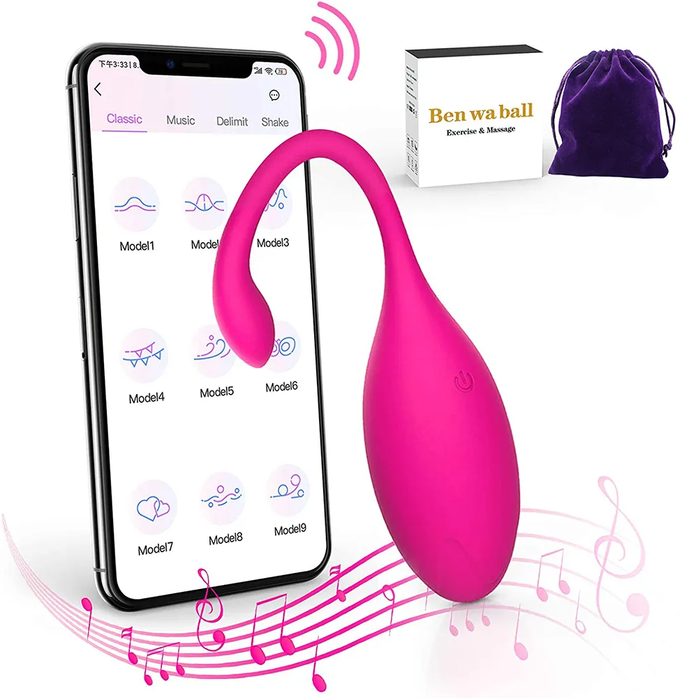 Bluetooth App Vibratör Kablosuz Uzaktan Kumanda Titreşimli Yumurta G Spot Klitoris Stimülatörü Vajina Kegel Topu Vibratörler Seksi Oyuncaklar