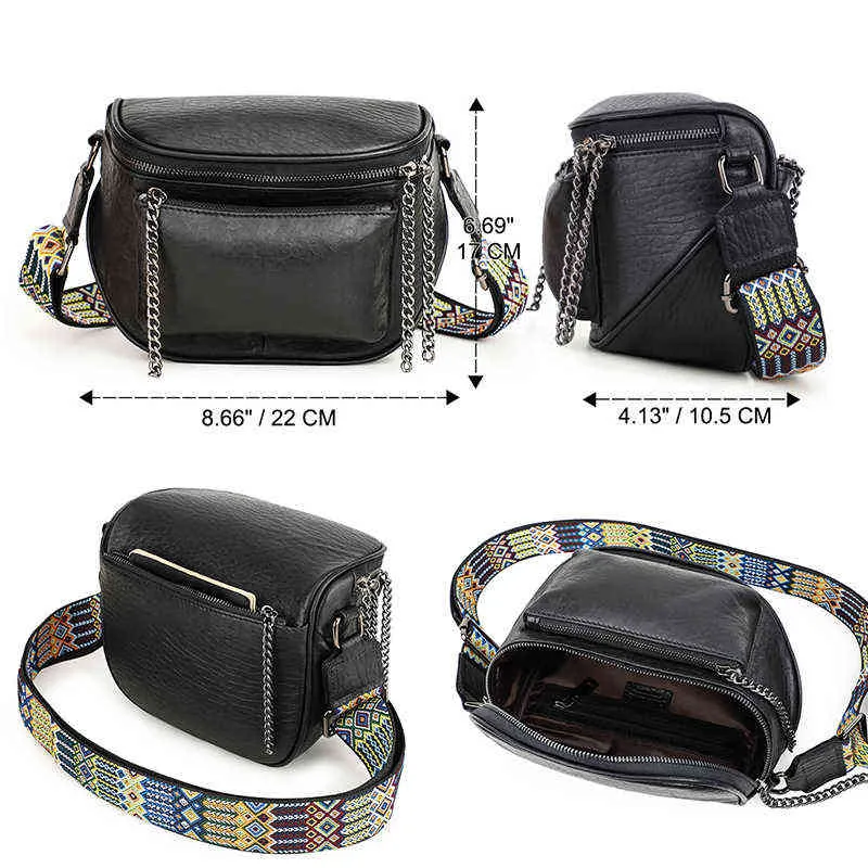 Torby na ramię Kontakt Moda Crossbody Dla Kobiet Prawdziwa Skórzana Torba Owca Skóra Kobiet Torebka Half Circle Zadel 220119