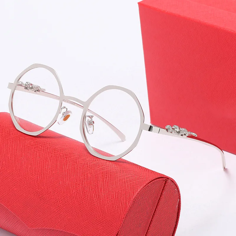 designerskie okulary przeciwsłoneczne Limted Fashion Mężczyźni Kobiety Trójwymiarowe pełne ramy okrągłe metalowy metalowy głowica optyczna Poligonalna osobowość342y