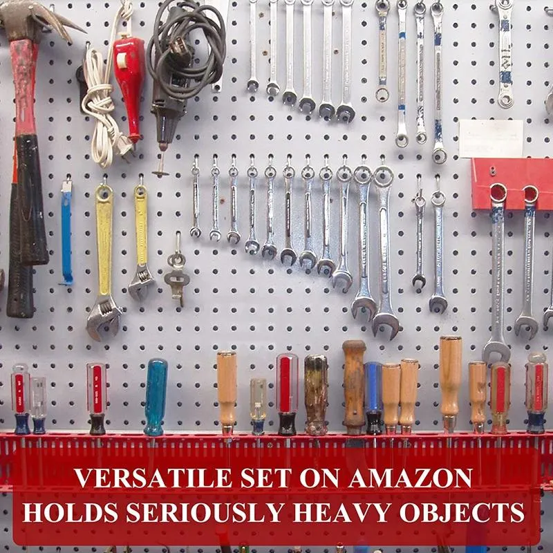 Pegboard Hook Ortment Pegboard Accesorios Kit Ganchos de clavija con ganchos de metal Set Locks1257i