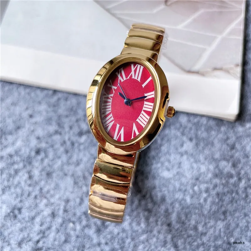 2021 Новые роскошные женские часы с тремя стежками 24 мм Кварцевые часы высокого качества Часы высшего бренда Стальной ремешок женская мода accesso3056